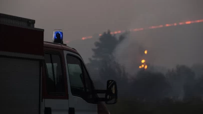 Bulgaristan'ın Sofya yakınlarında çıkan orman yangınına müdahale ediliyor