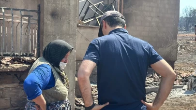 Uşak’taki orman yangını kısmen kontrol altında