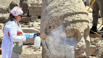 Nemrut Dağı'ndaki simge eserler nano kireçle korunacak