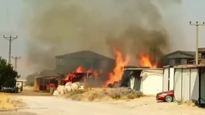 Kahramanmaraş'ta samanlık yangını