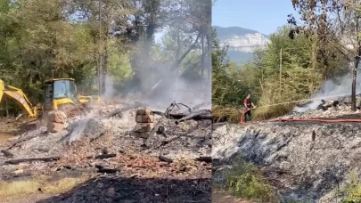 Alevlere teslim olan ev küle döndü, iki kardeş yaralı kurtuldu