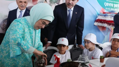 Emine Erdoğan, çocuklarla birlikte teraryum hazırladı