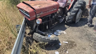Balıkesir'de traktörle otomobil kaza yaptı: 5 yaralı