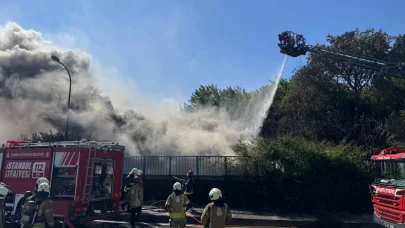 İSKİ'ye ait arıtma tesisinde yangın çıktı