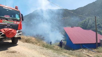 Saimbeyli’de yangın evlere sıçramadan durduruldu