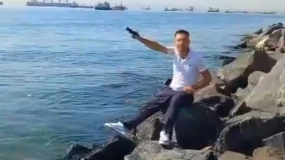 Sahilde havaya ateş eden şahıs tutuklanarak cezaevine gönderildi