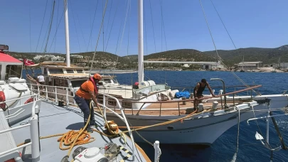 Bodrum açıklarında facianın eşiğinden dönüldü