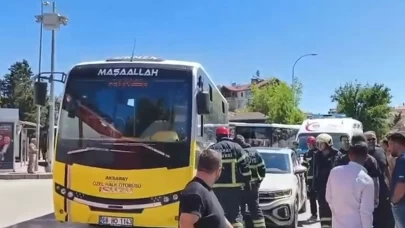 Otomobil halk otobüsüne çarptı: 1 yaralı
