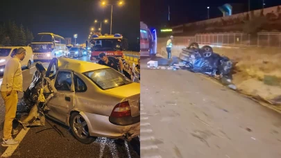 Ankara’da ters yola giren otomobil, karşı yönden gelen otomobile çarptı