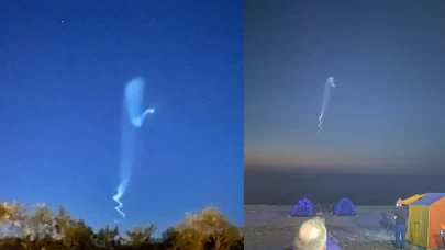 Gökyüzünde gizemli cisim paniği! O anlar kamerada