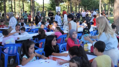 Midyat'ta 100'den fazla çocuk sanatla buluşarak hayallerini çizdi