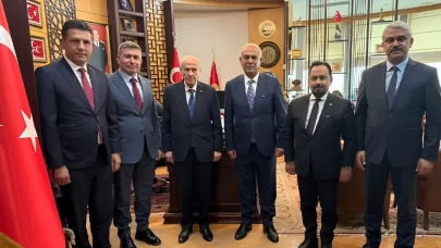 Yusuf Kanlı ve belediye başkanlarından Devlet Bahçeli’ye ziyaret