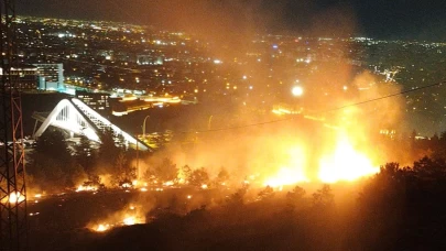 Konya'da atılan havai fişek ağaçlık alanı yaktı