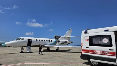 İngiltere’ye sevk edilen hastaya Türkiye'de oksijen ikmali yapıldı