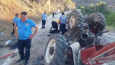 Karaman’da traktör devrildi: 1 ölü