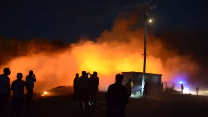 Ankara'da eski çöp dökme sahasında çıkan yangın söndürüldü