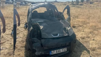 Mardin’de ticari araç takla attı: 4 yaralı