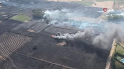 Silivri’de arazi yangını: 2 kişi yaralandı, itfaiye aracı yandı