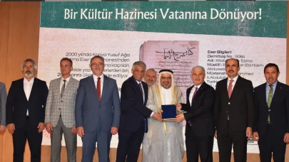 1268 tarihli el yazması Kitab Şerhu’l-Esma Konya’ya iade edildi