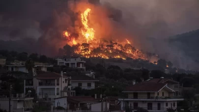 Atina'ya yaklaşık 60 kilometre uzaktaki Oropos'ta orman yangını çıktı