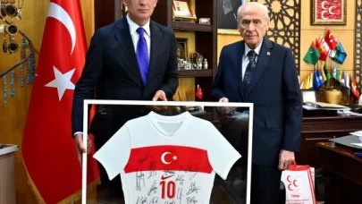 MHP Lideri Bahçeli, TFF Başkanı Hacıosmanoğlu'nu kabul etti