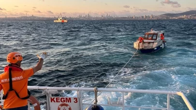 Sürüklenen tekne kurtarıldı