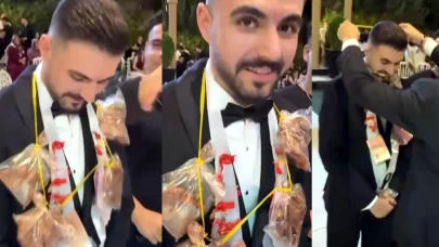 Damada altın yerine pirzola taktı