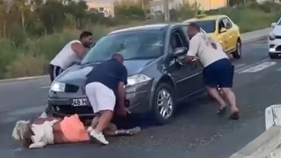 Önce çarptı, sonra kaçmaya çalıştı: Kadını ezilmekten vatandaşlar kurtardı