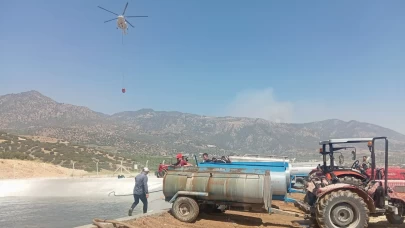 Vatandaşlar yangın için seferber oldular