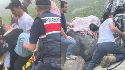 Trabzon'da korkunç olay! Turistleri taşıyan minibüs dere yatağına uçtu: Ölü ve yaralılar var