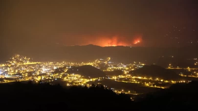 Suriye'de çıkan yangına müdahale için Türkiye'den araç ve personel sevkiyatı sürüyor