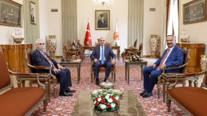 TBMM Başkanı Kurtulmuş, AYM Başkanı Özkaya'yı kabul etti