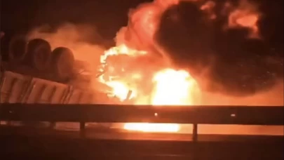 Mardin'de devrilen tırdaki şoför yanarak hayatını kaybetti