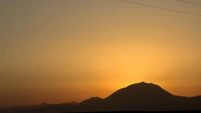 Ağrı’da gün batımı görsel şölen oluşturdu
