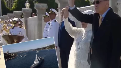 Cumhurbaşkanı Erdoğan Türk donanmasını selamlandı