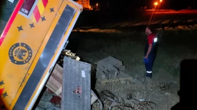 Siirt'te vinç devrildi 1 kişi yaralandı