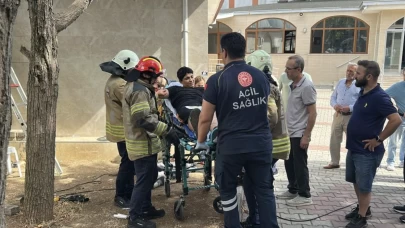 Ataşehir'de korkunç olay! Koluna demir saplandı