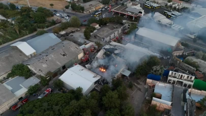 Kartal’da film platosunda yangın