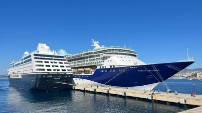 Bodrum'a 2 gemi ile 2 bin 609 turist geldi