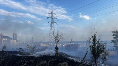 Esenyurt’ta otluk alanda çıkan yangın söndürüldü