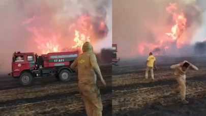Gelibolu’da yangınla mücadele! Ekipler zor anlar yaşadı