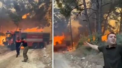Çanakkale'de orman yangını!