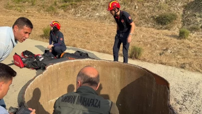 Arnavutköy'de 25 metrelik kuyuya inen bir kişi mahsur kaldı