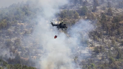 Alevler Meriç Otoyolu’nu ve nehrini aştı
