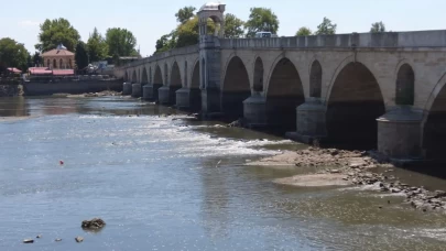 Meriç Nehri'nde kuraklık tarihi eseri ortaya çıkardı