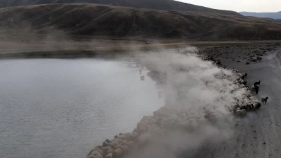 Nemrut'ta toz bulutu içinde görsel şölen
