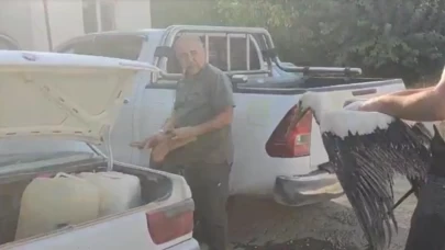 Leyleğin imdadına balıkçılar yetişti