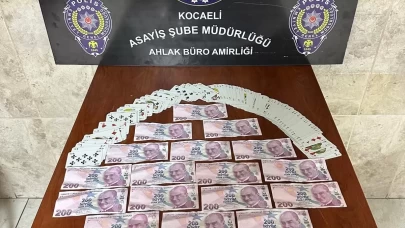 Kocaeli'de kumar oynayan 5 kişiye 46 bin 235 lira ceza verildi