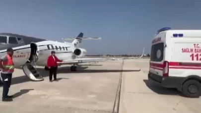 Uçak ambulans 14 yaşındaki çocuk için havalandı