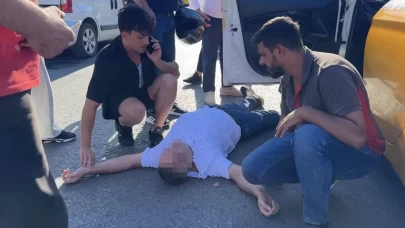 Beyoğlu'nda taksici baygınlık geçirdi: Vatandaşlar başından ayrılmadı